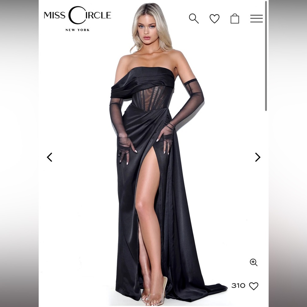 Black silk gown